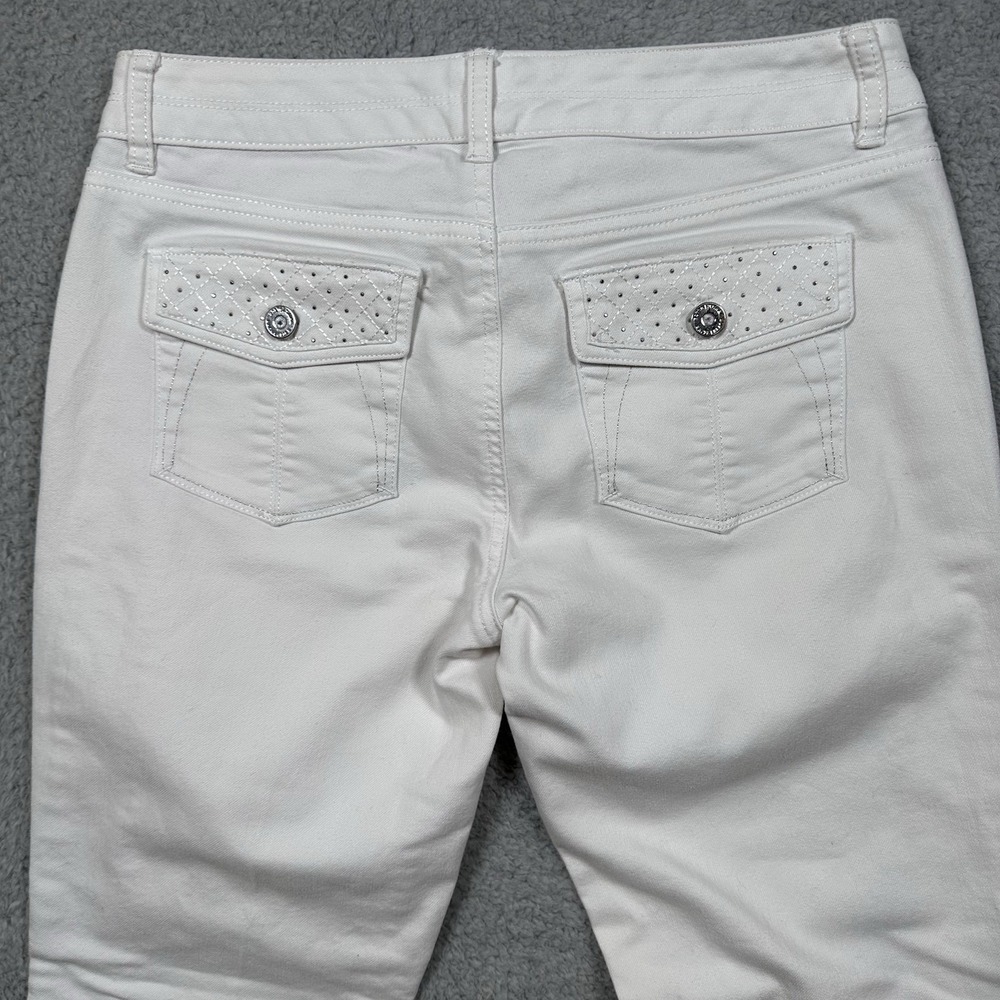 White House Black Market WHBM Women Size 6R Slim Ankle Jeans Embroidered - Picture 11 of 13